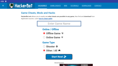 Screenshot of the application HackerBot - #1