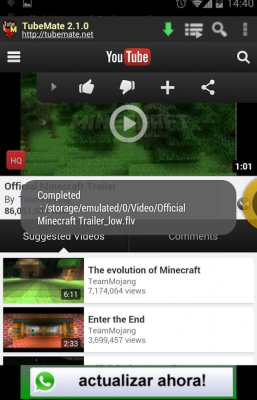 Screenshot of the application TubeMate 2 - #2