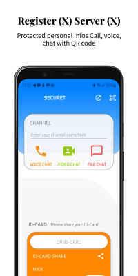 Screenshot of the application Securet for Communication - #1