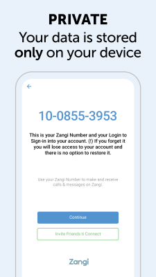 Screenshot of the application Zangi Private Messenger - #1