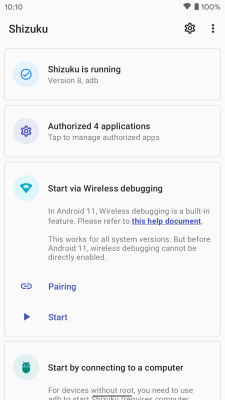 Screenshot of the application Shizuku - #1