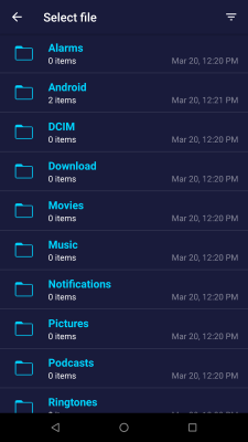 Screenshot of the application Send files to TV - #2