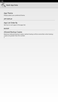 Screenshot of the application Hack App Data - #2