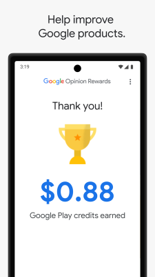 Screenshot of the application Google Opinion Rewards - #3