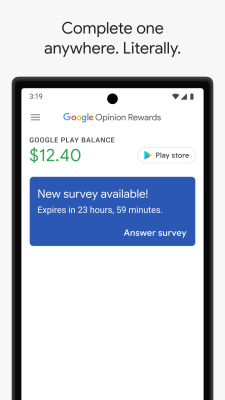 Screenshot of the application Google Opinion Rewards - #5