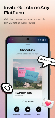 Screenshot of the application Partiful - #3