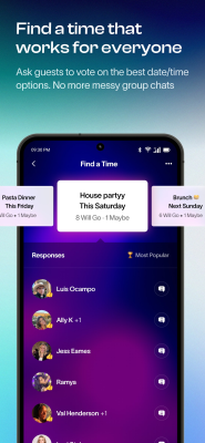 Screenshot of the application Partiful - #5