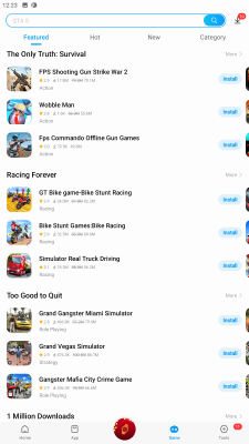 Screenshot of the application Palmstore - #5