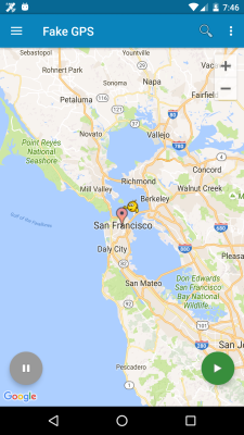 Screenshot of the application Fake GPS location - #1