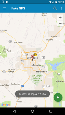 Screenshot of the application Fake GPS location - #3
