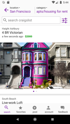 Screenshot of the application craigslist - #2