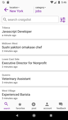 Screenshot of the application craigslist - #5