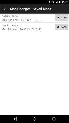 Screenshot of the application Wifi Mac Changer - #6