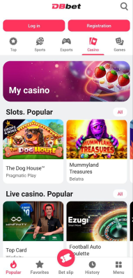 Screenshot of the application DBbet APK - #3