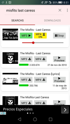 Screenshot of the application YT3 Music Downloader - #3