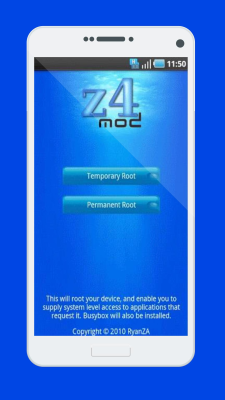 Screenshot of the application z4root - #2