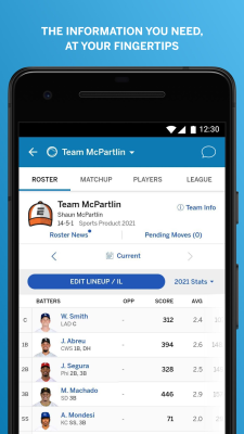 Screenshot of the application ESPN Fantasy Sports - #4