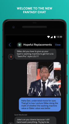 Screenshot of the application ESPN Fantasy Sports - #5