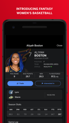 Screenshot of the application ESPN Fantasy Sports - #6