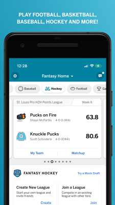 Screenshot of the application ESPN Fantasy Sports - #7