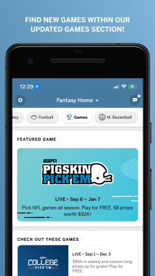 Screenshot of the application ESPN Fantasy Sports - #8