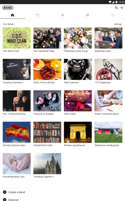 Screenshot of the application Band - #8