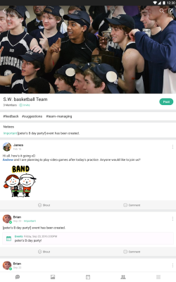 Screenshot of the application Band - #9