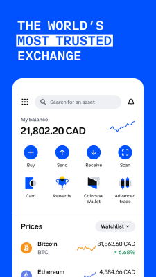 Screenshot of the application Coinbase - #2