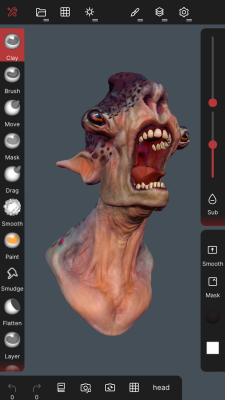 Screenshot of the application Nomad Sculpt - #7