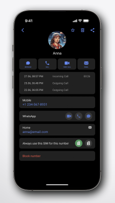 Screenshot of the application Right Dialer - #6