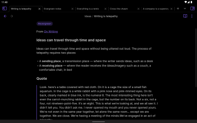 Screenshot of the application Obsidian - #7