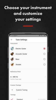 Screenshot of the application Fender Guitar Tuner - #8