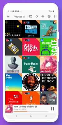 Screenshot of the application Podcast Addict - #4