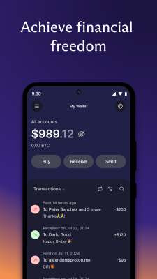 Screenshot of the application Proton Wallet - #6