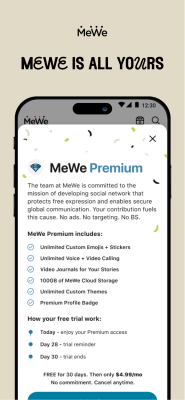 Screenshot of the application MeWe - #3