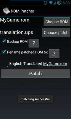 Screenshot of the application ROM Patcher - #3