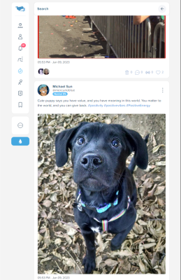 Screenshot of the application Spoutible - #8