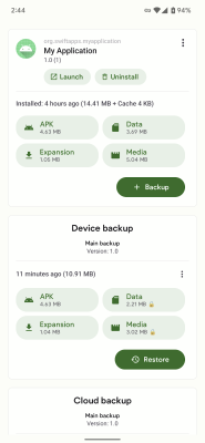 Screenshot of the application Swift Backup - #3