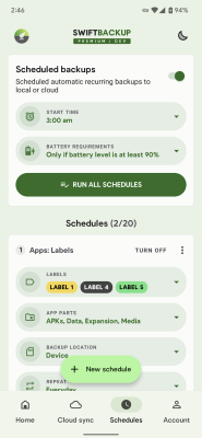 Screenshot of the application Swift Backup - #5