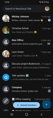Screenshot of the application Nextcloud Talk - #7