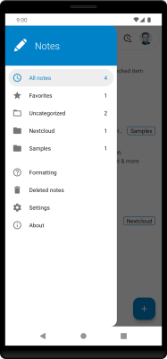 Screenshot of the application Nextcloud Notes - #1