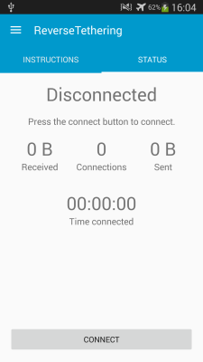 Screenshot of the application Reverse Tethering NoRoot - #2
