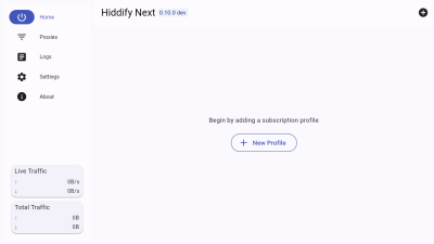 Screenshot of the application Hiddify - #8