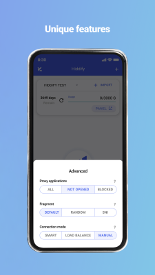 Screenshot of the application HiddifyNG - #4