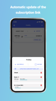 Screenshot of the application HiddifyNG - #5