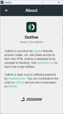 Screenshot of the application Outline Client - #3