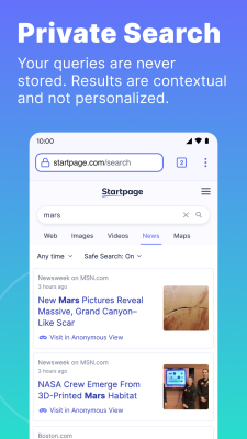 Screenshot of the application Startpage - #4