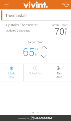Screenshot of the application Vivint Classic - #5