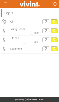 Screenshot of the application Vivint Classic - #6