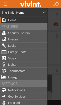 Screenshot of the application Vivint Classic - #7